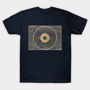 Vintage Rulers Horoscope, Antique Islamic Zodiac Wheel T-Shirt